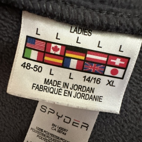 Spyder Jewel Mid Weight Core Sweater 503024 Women Large Full‎ Zip Gray Pockets - Picture 5 of 14